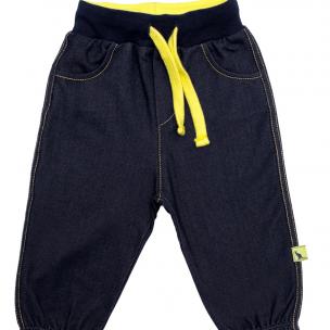 Kelnės (Denim džinsas geltonu raištuku) / Dydžiai: 80,92 cm 